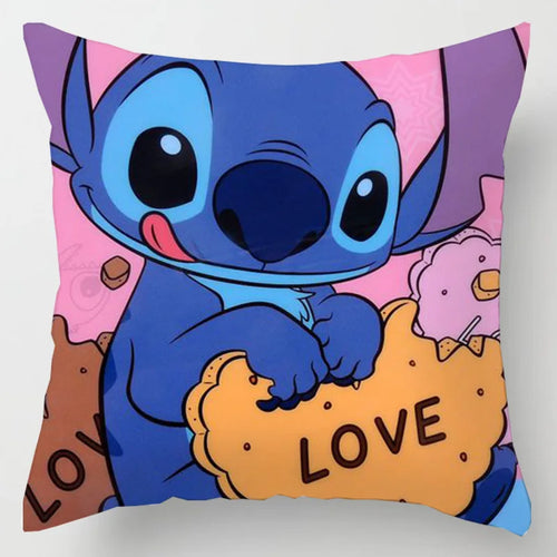 Anime Figure Disney Stitch Double Sided Print Pillowcase Kawaii Stitch