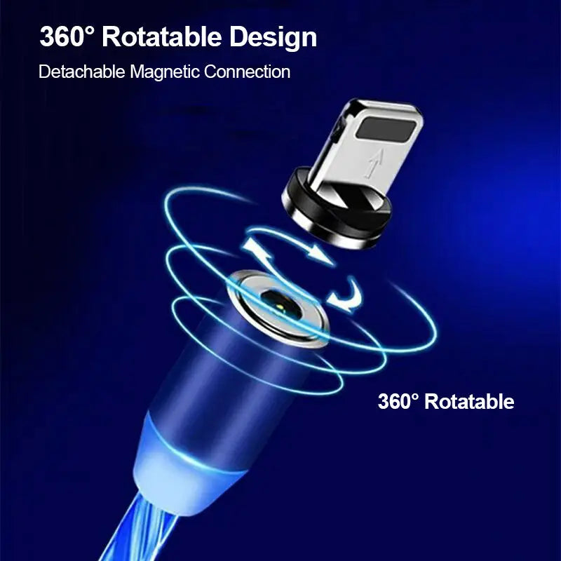 Magnetic Suction Streamer Data Cable for Apple Type C Android Mobile