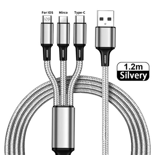 4 In 1/ 3 In 1 Micro USB Type C Fast Charging Cable 3A Quick Charge