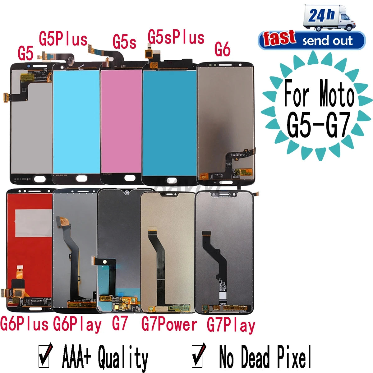 LCD For Motorola Moto G5 G6 G7 Plus Power Play LCD Display Screen