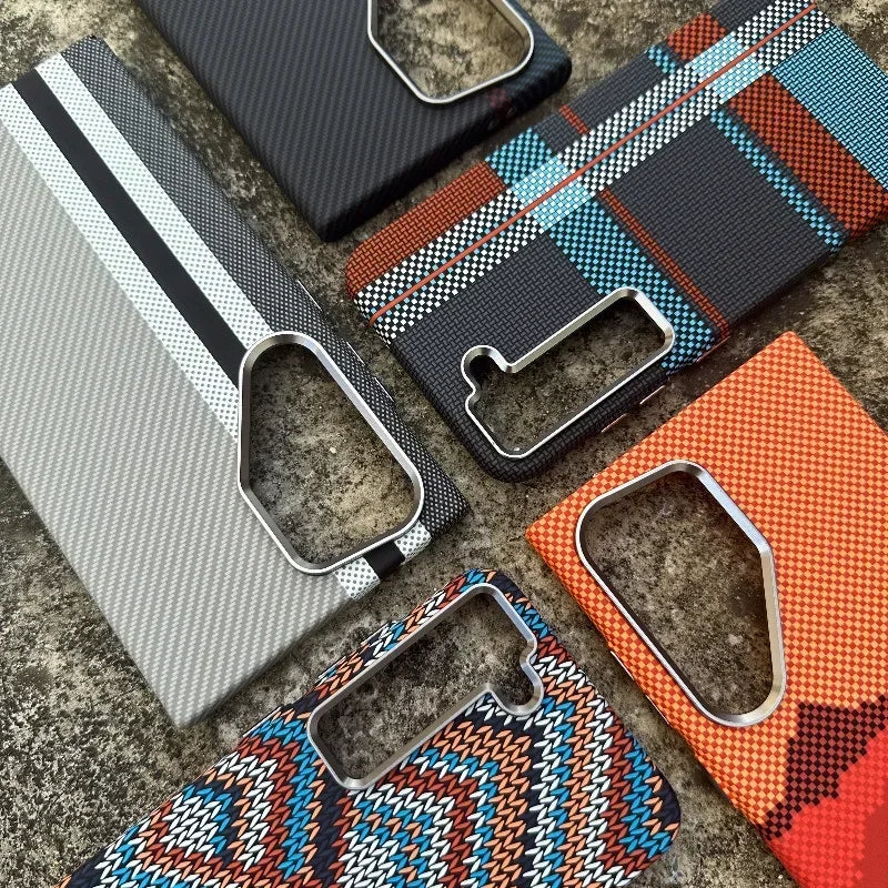 Luxury Carbon fiber Wireless Charging Magsafe case for Samsung Galaxy