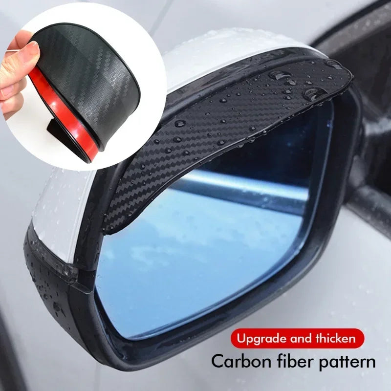 Car Rearview Mirror Rain Eyebrow Carbon Fiber Sun Visor Shade