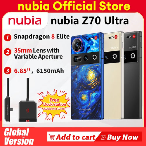 New Original Global Version Nubia Z70 Ultra NX733J Snapdragon 8 Elite