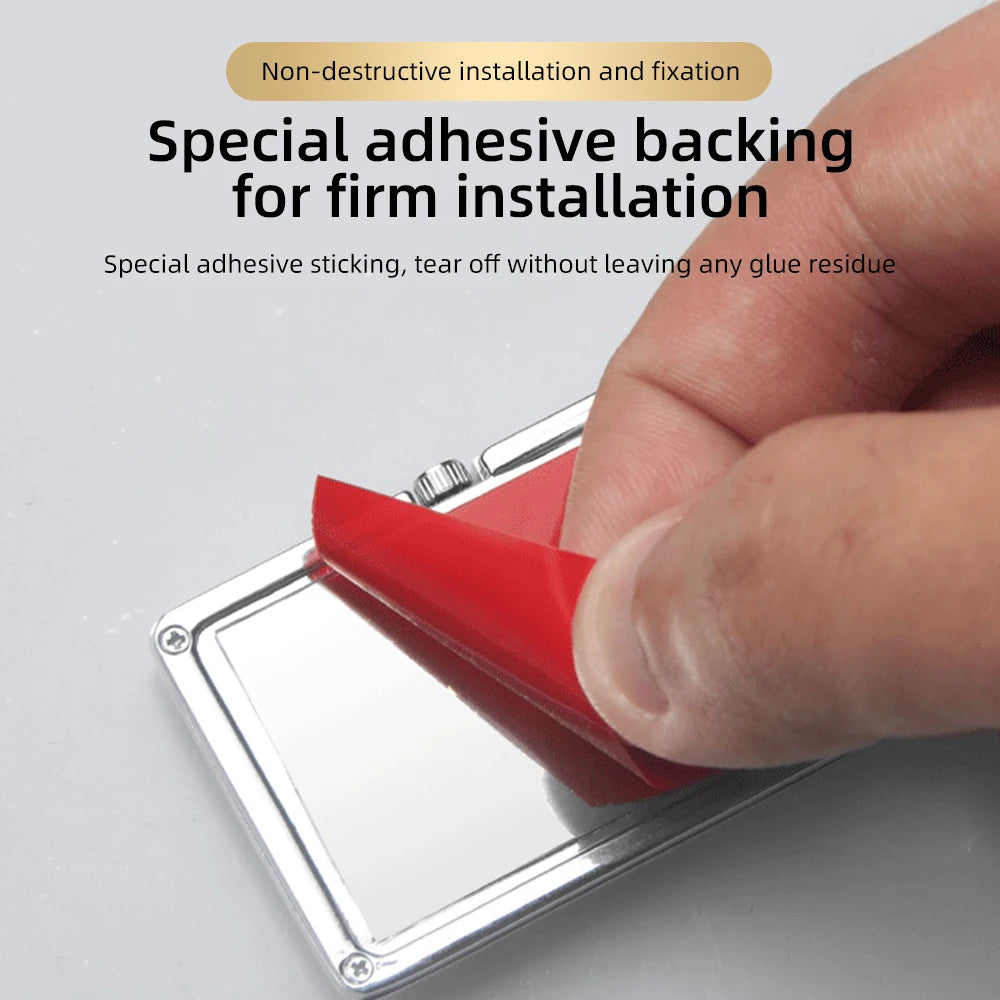 Auto Fashion Square Watch Car Clock Interior Decoration Self-adhesive