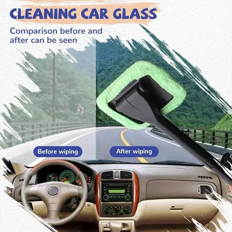 Car Window Cleaner Brush Kit Windshield Cleaning Wash Tool Inside