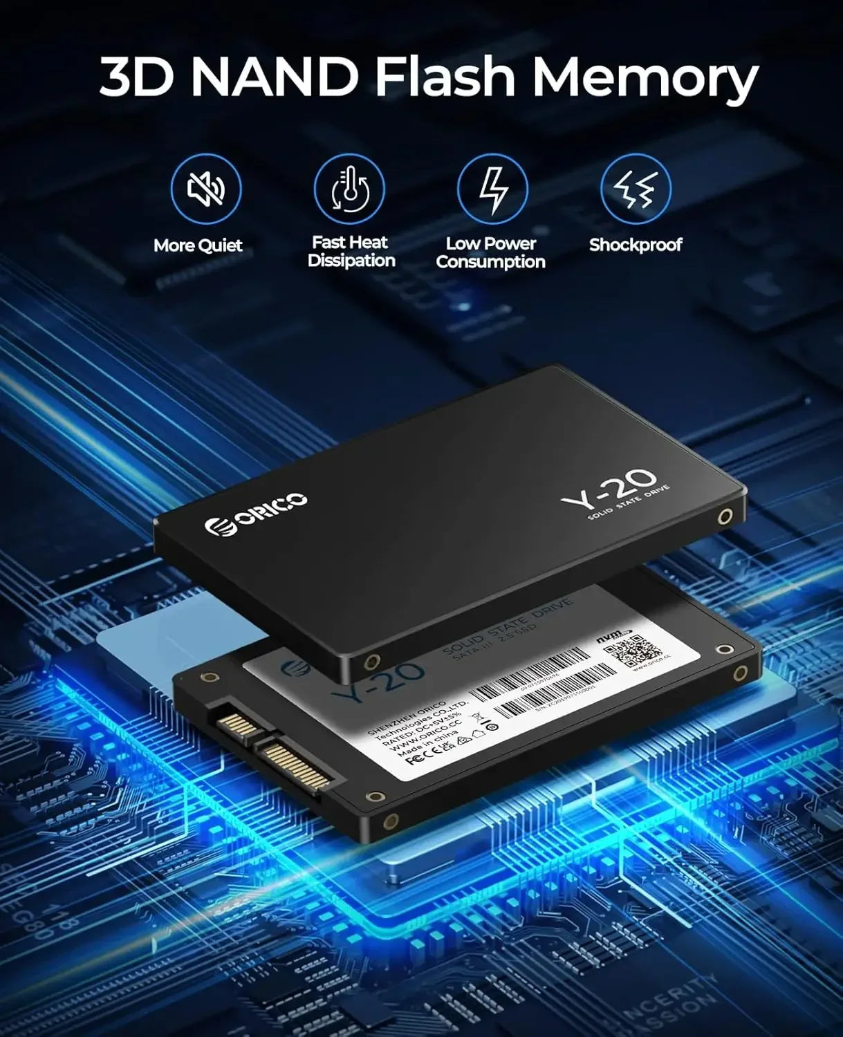 ORICO SATA III SSD 2.5” Internal Solid State Drive 3D NAND 512GB 1TB