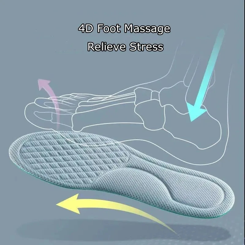 Summer Deodorant Sports Insoles for Shoes Sweat-absorbing Breathable