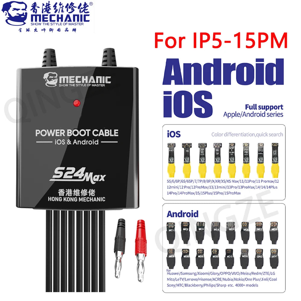 MECHANIC S24 Max Power Supply Test Cable for iPhone 5S-15Pro Max And