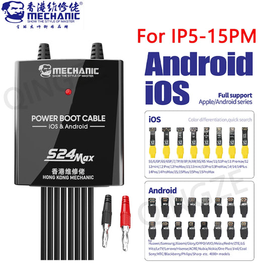 MECHANIC S24 Max Power Supply Test Cable for iPhone 5S-15Pro Max And