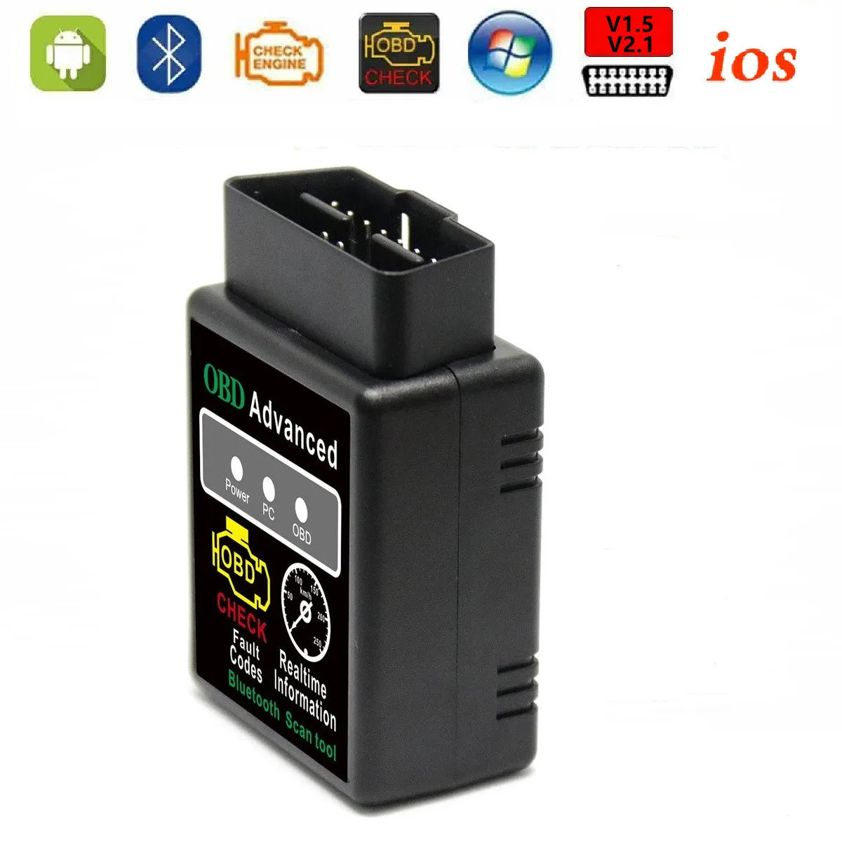 OBD V2.1 V1.5 ELM327 OBD2 Auto Scanner OBDII Car Tester Bluetooth 5.1