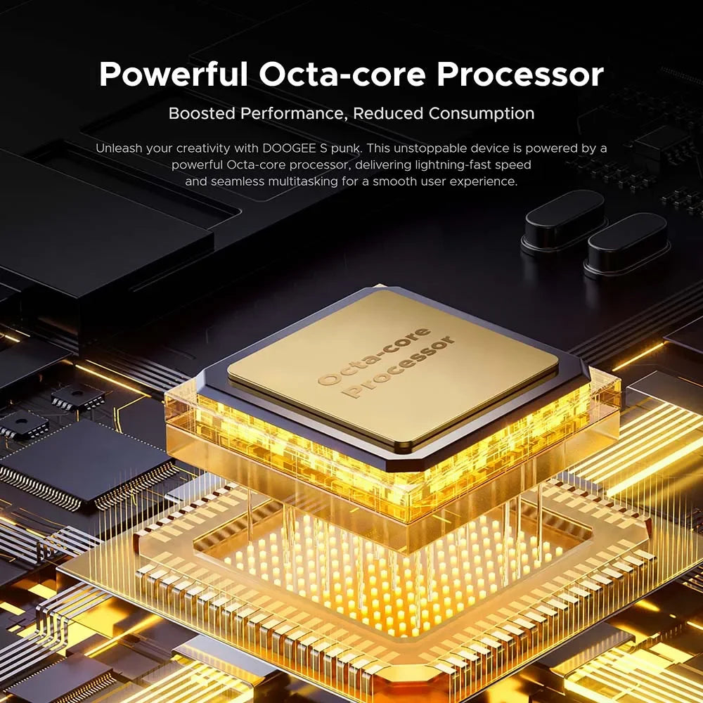 Global Version DOOGEE S Punk Rugged Phone Android 14 6.58" 60Hz 34mm