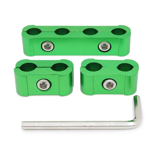 3pcs Car Spark Plug Electrical Wire Clamp Kit For 8mm 9mm 10mm Purple