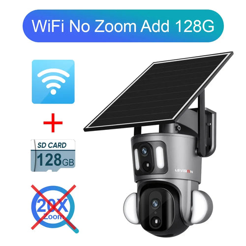 LS VISION 8MP 20X Optical Zoom Dual Screen 4G Sim Solar Camera 4K WiFi