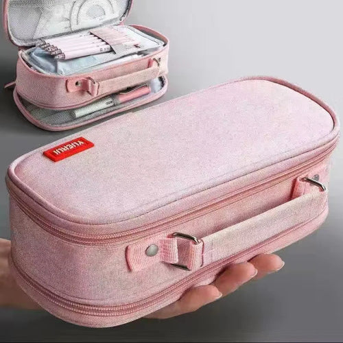 Pen Storage Bag Pencil Case 4 Layer Large Capacity Cosmetic High