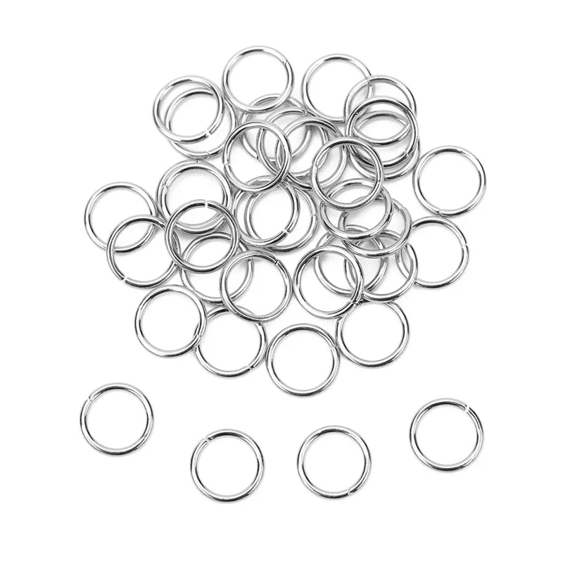 100pcs PVD Never Fade Stainless Steel Open Jump Rings 4 5 6 8 10 mm
