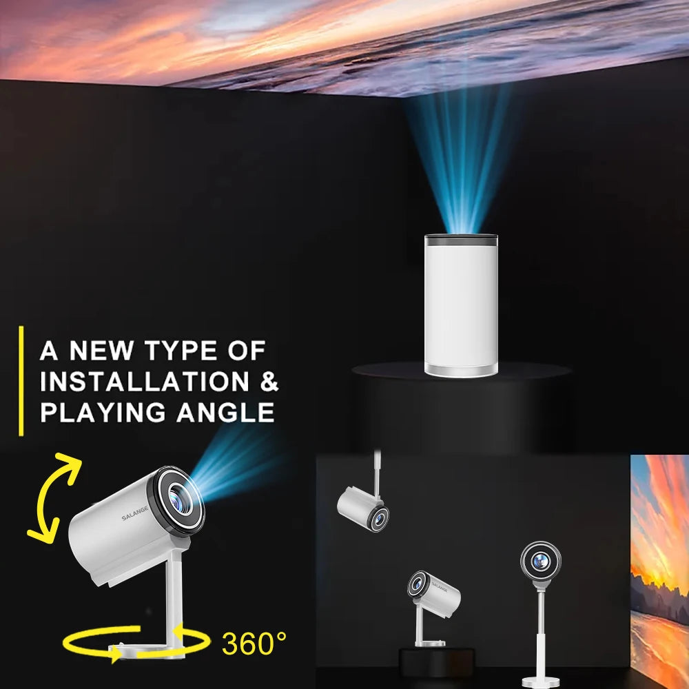 Salange X5 Mini Native 1080P HD 4K Video Projector Android WiFi