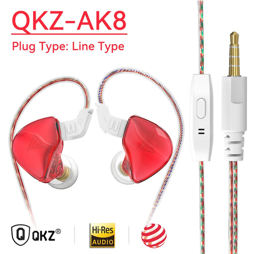 Original QKZ AK6 Copper Driver HiFi Wired Earphone Race Sport