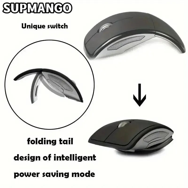 2.4G Wireless Mouse Portable Computer Foldable Mouse Mini FoldMice For