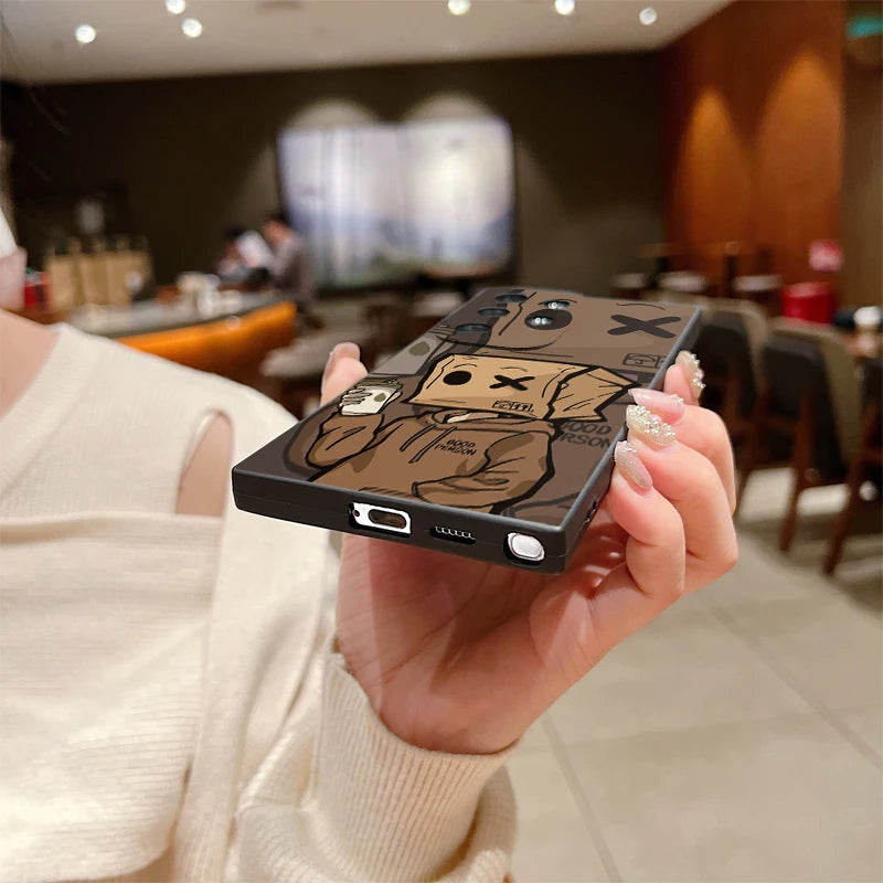 Paper Man Pattern Phone Case For Samsung Galaxy S24 S23 Ultra S22 Plus