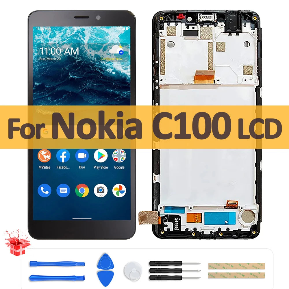 5.45" Original For Nokia C100 LCD TA-1484 TA-1520 Display Touch Screen