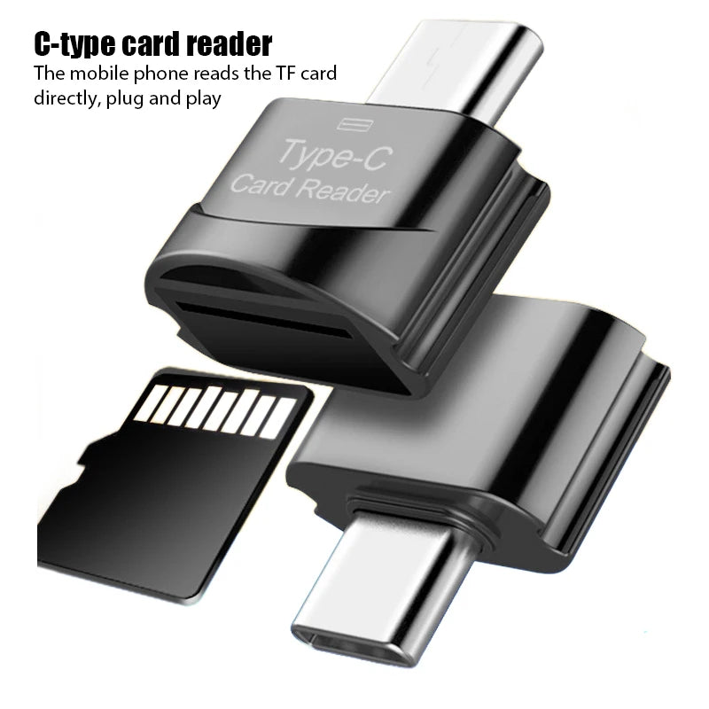 Type C To Micro-SD TF Adapter OTG USB Adapters Smart Memory Card