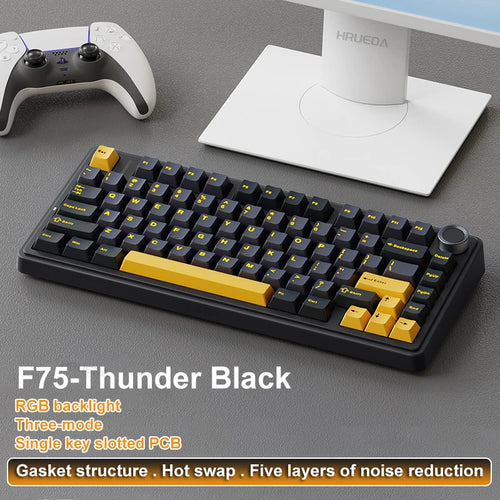 AULA F75 2.4G Wireless/Bluetooth/Wired Gaming Mechanical Keyboard RGB