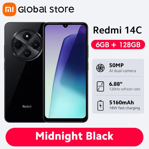 Global Version Xiaomi Redmi 14C Smartphone MediaTek Helio G81-Ultra