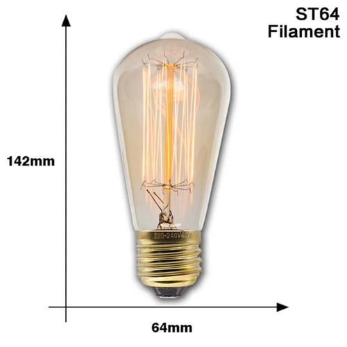 Retro Edison Bulb E27 220V 40W ST64 G80 T45 A19 Ampoule Vintage Edison