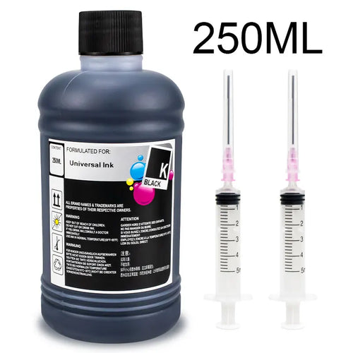 250ml Refill Dye Ink Kit Universal Ink Compatible for HP Canon Epson