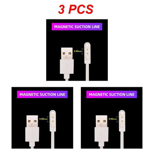 2 Pin 4 Pins USB Charging Cable Universal Smart Watch Charger Magnetic