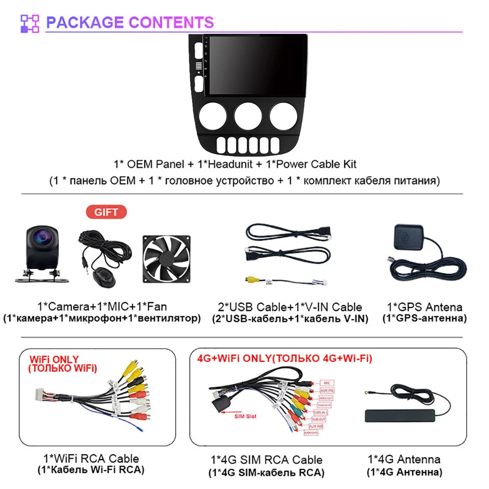 Android 14 Carplay Auto 2K Screen Car Radio Multimedia Player