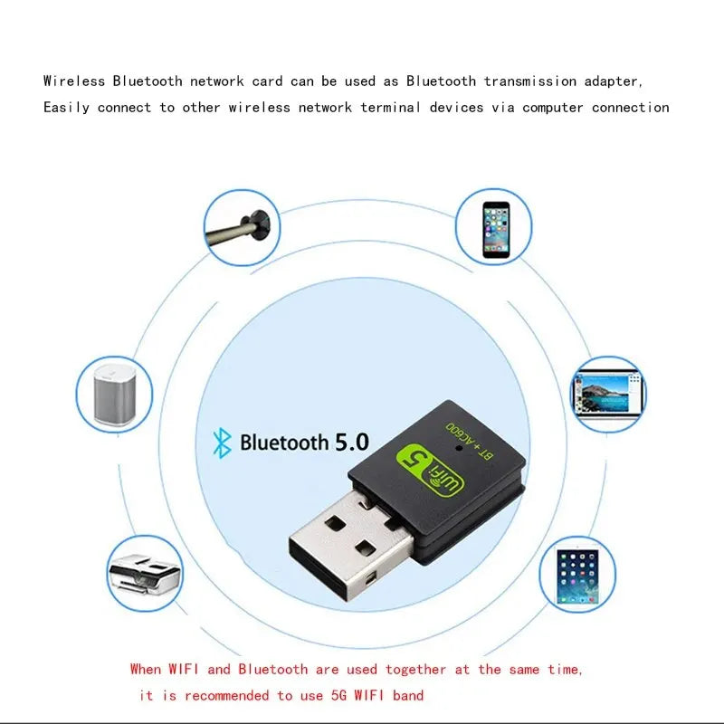 600M Dual-Band Wireless Network Card Drive Free 5G High-Speed Computer