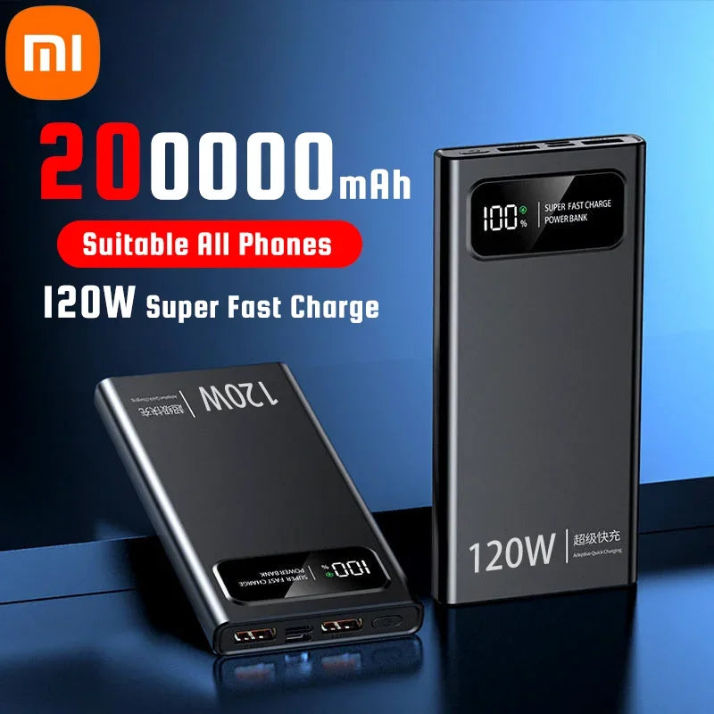 Xiaomi 120W Power BankSuper Fast Charging 200000mAh Ultralarge
