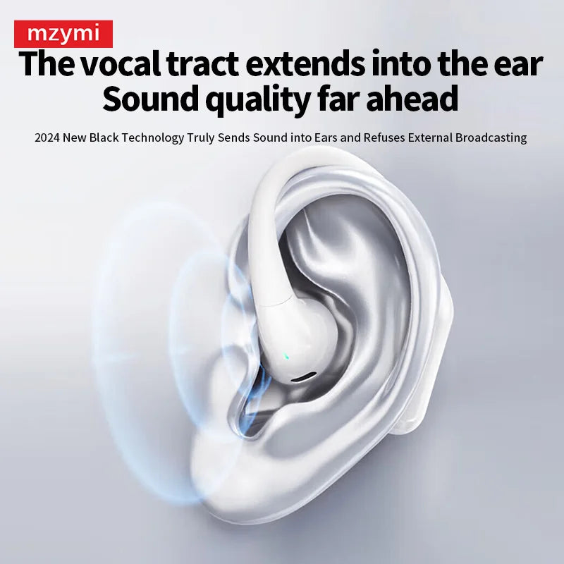 mzymi New Air6 TWS EarClip Wireless Earbuds Bone Conduction