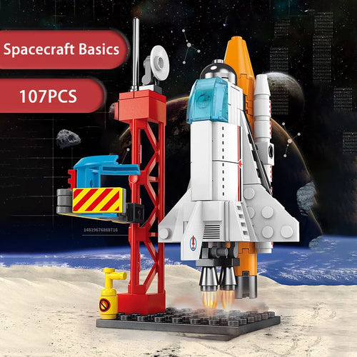 Children's toy building blocks large space rocket children's puzzle