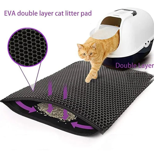 Cat Litter Mat EVA Double Layer Cat Litter Mat Cat Litter Basin Sand