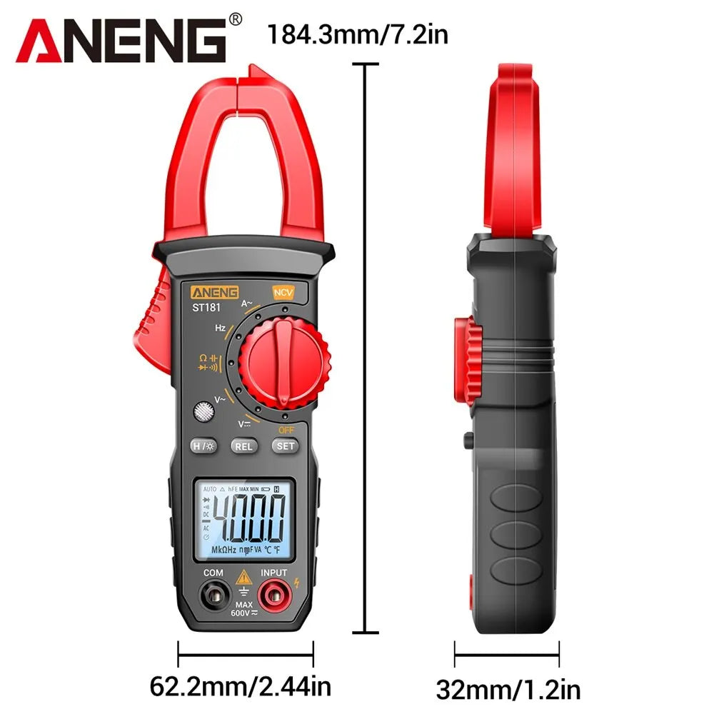ANENG ST181 Clamp Meter 4000 Counts Current Ammeter Tester Digital