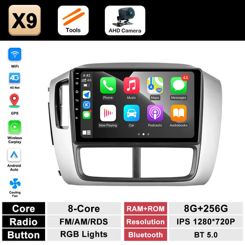 9 inch Navigation GPS Wireless Carplay Android System for Honda Pilot