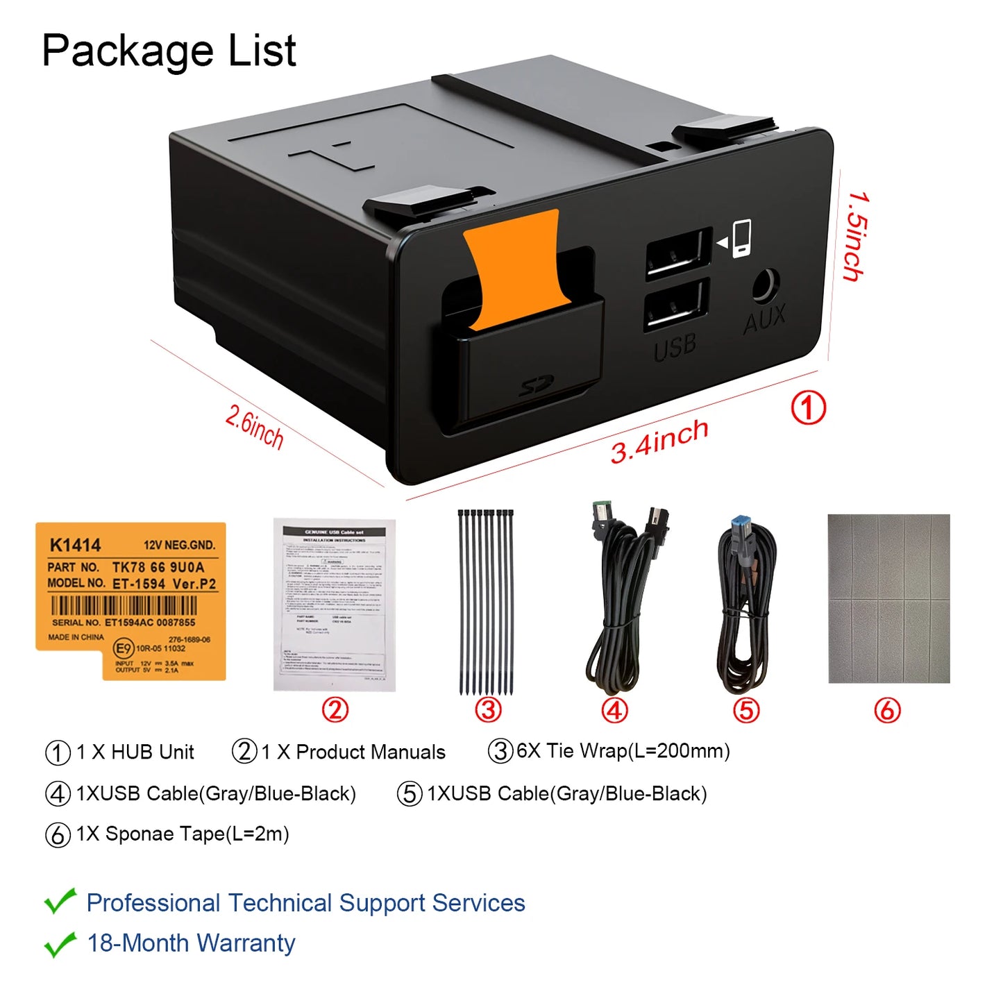 Mazda CarPlay and Android Auto USB Media Hub Retrofit Kit, Support