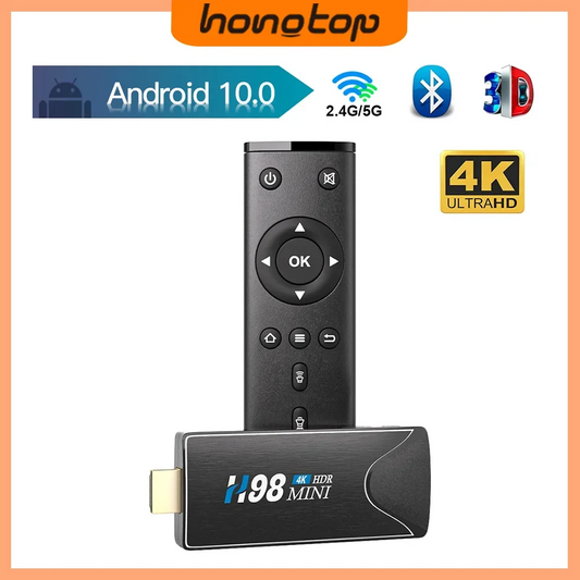 HONGTOP Mini TV Stick Android 10 4K HD 2G 16G TV Box 2.4G 5G Dual Wifi