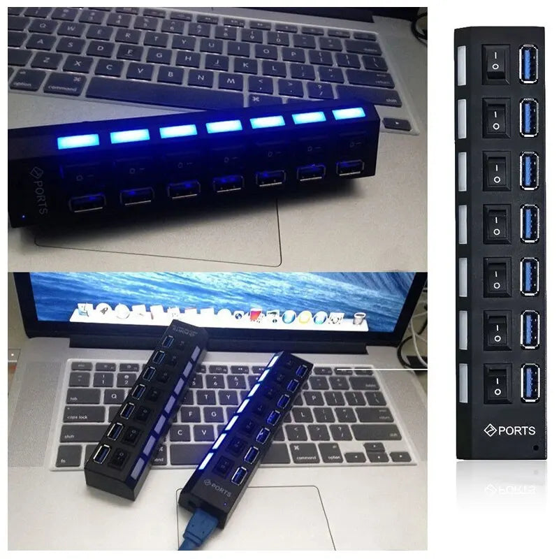 Switch Extension Hub 7-port USB2.0 Hub Computer USB Extension Hub One