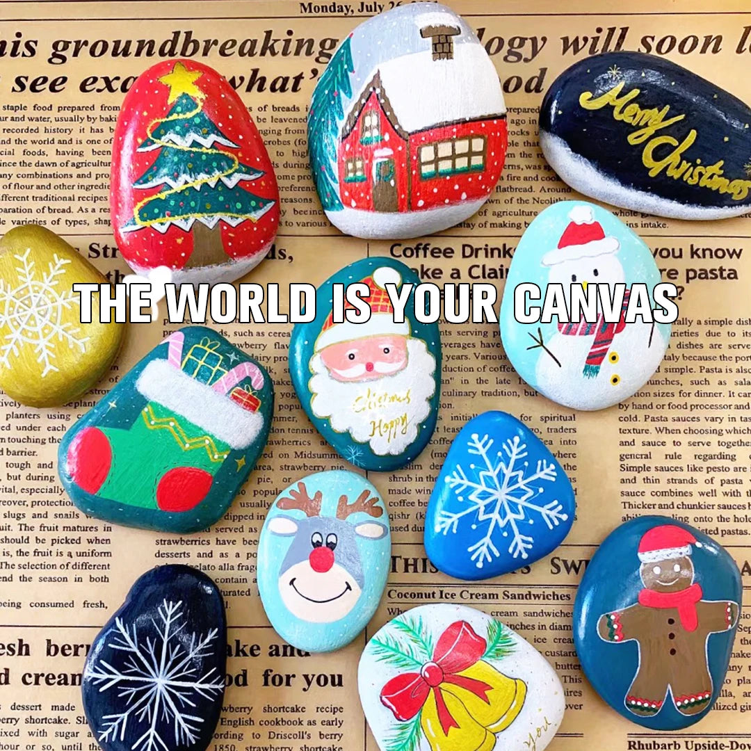 12/18/24Pcs/Set Acrylic Graffiti Pens for Fabric, Canvas, Rock, Glass,