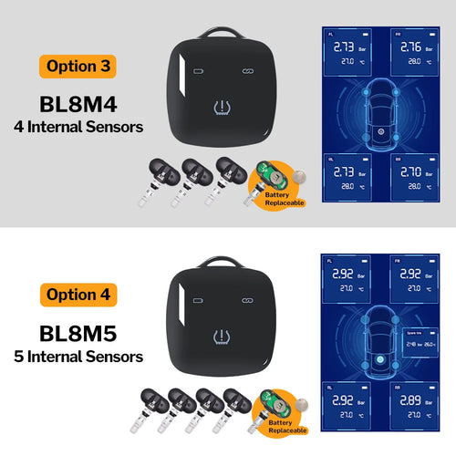 Deelife Car TPMS Android iOS Tire Pressure Monitoring System Spare