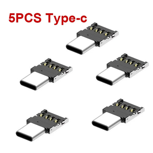 OTG Micro USB Type C Adapter USB-C Male to USB 2.0 Female Data