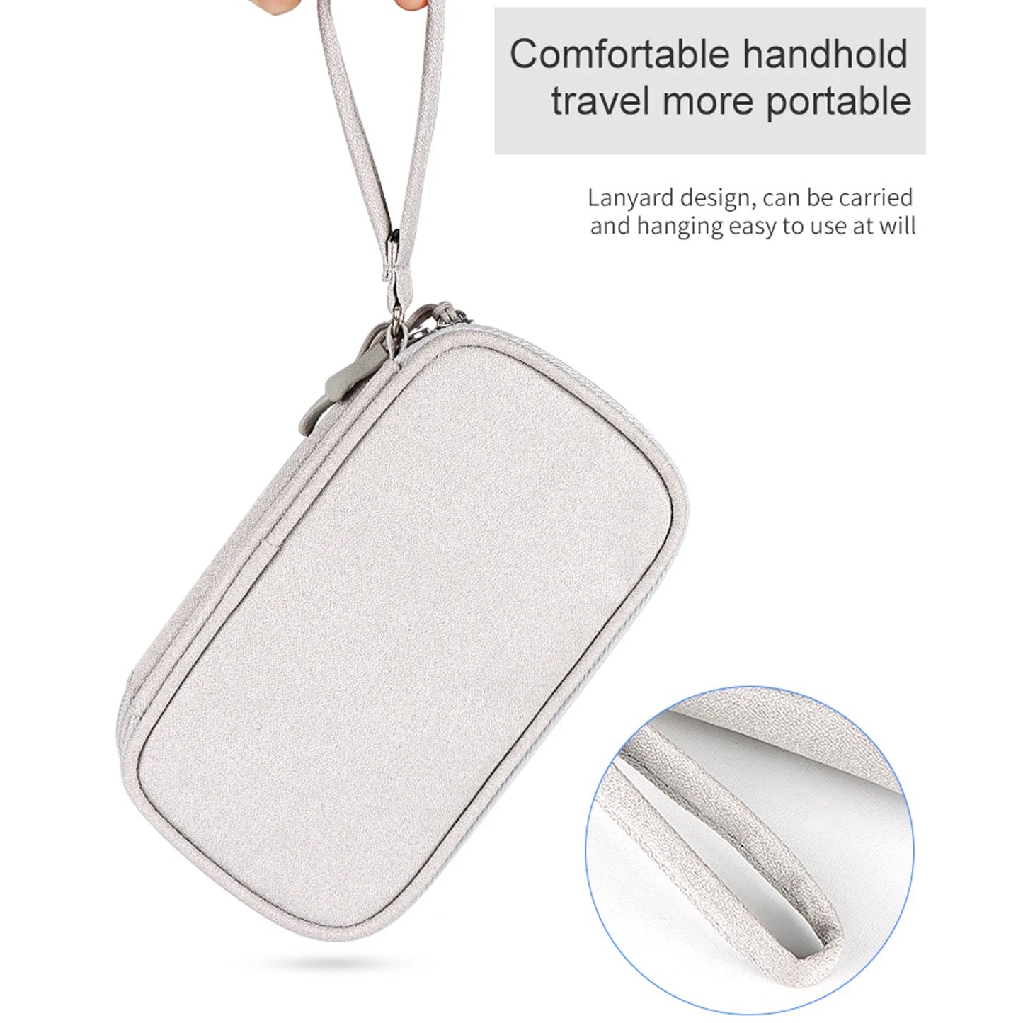 Data Cable Storage Bag Waterproof Travel Organizer Bag Portable Carry