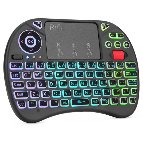 Mini keyboard Rii X8 2.4GHz Wireless keyboard with Touchpad Backlit