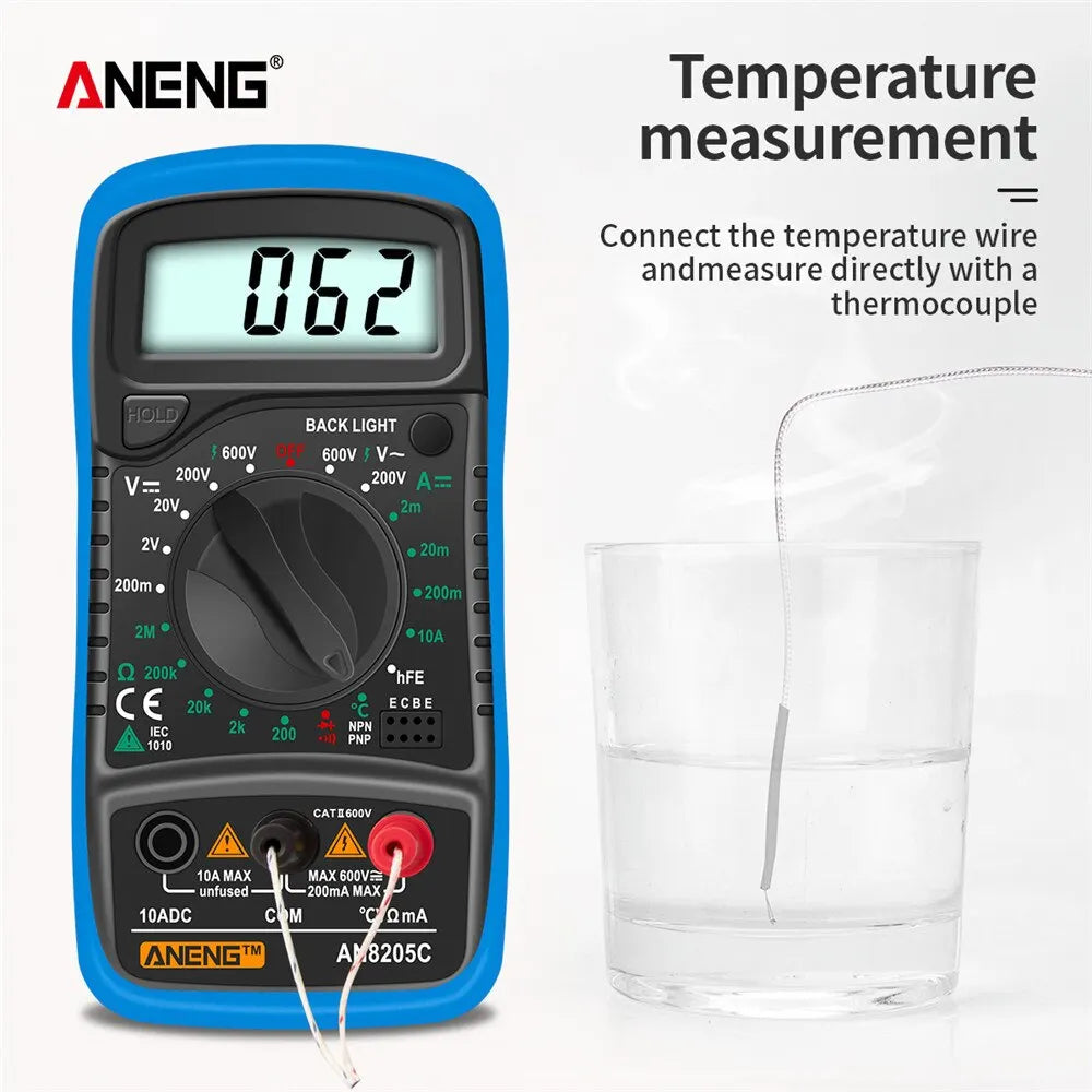 ANENG AN8205C Digital Multimeter AC/DC Ammeter Volt Ohm Multimetro