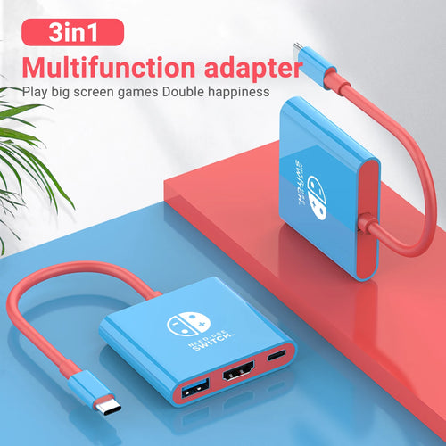 Portable Nintendo Switch Docking Station TYPE-C Hub with HDMI and USB