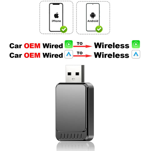 TIMEKNOW NEW Wireless CarPlay AdapterWireless Android Auto Adapter 2