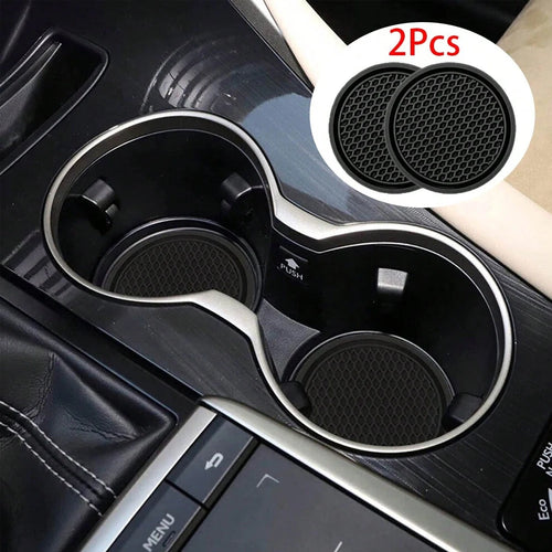 2pcs Car Cup Holder Anti-Slip Coasters Premium PVC Car Coasters